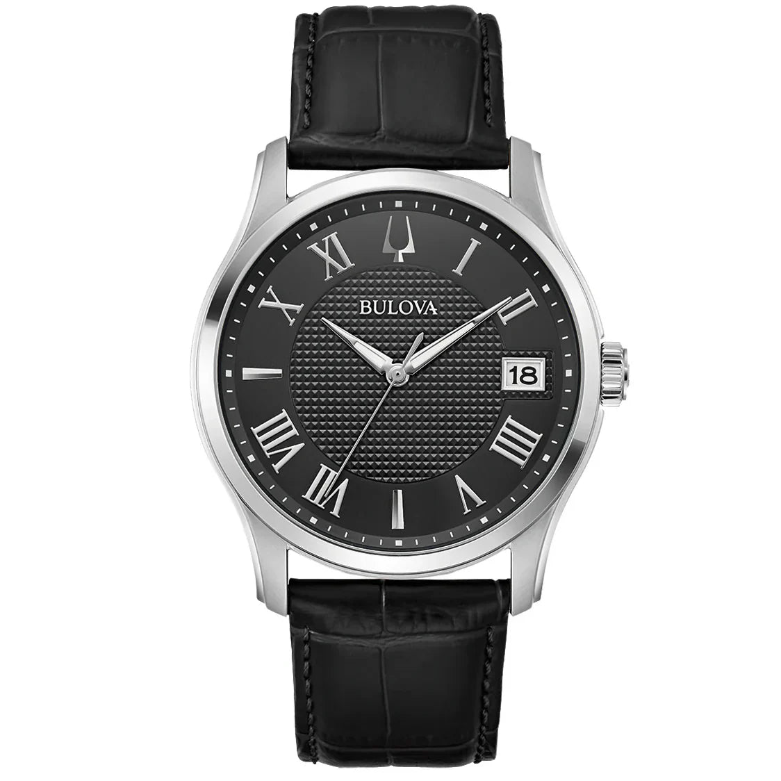 Bulova Wilton de hombre correa de piel 41 mm – 96B390