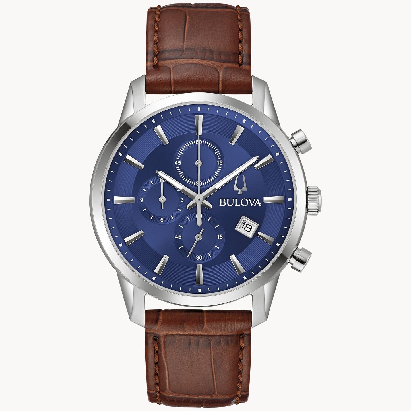 96B402 Reloj Bulova Sutton de caballero pulsera de cuero