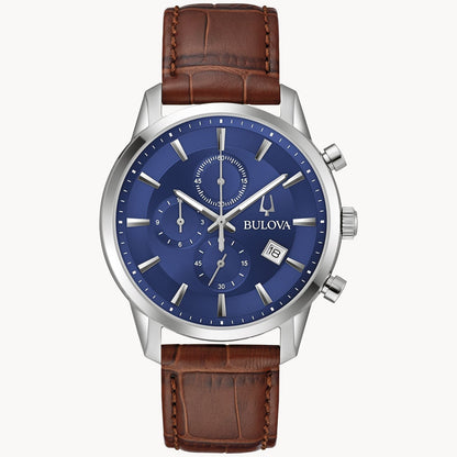 96B402 Reloj Bulova Sutton de caballero pulsera de cuero