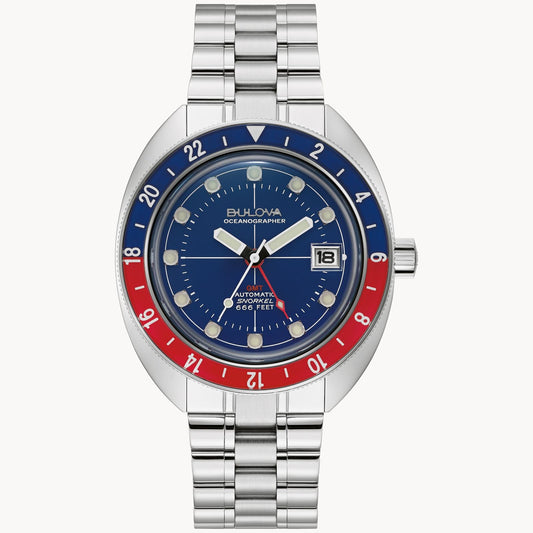 Bulova Oceanographer de caballero pulsera de metal – 96B405