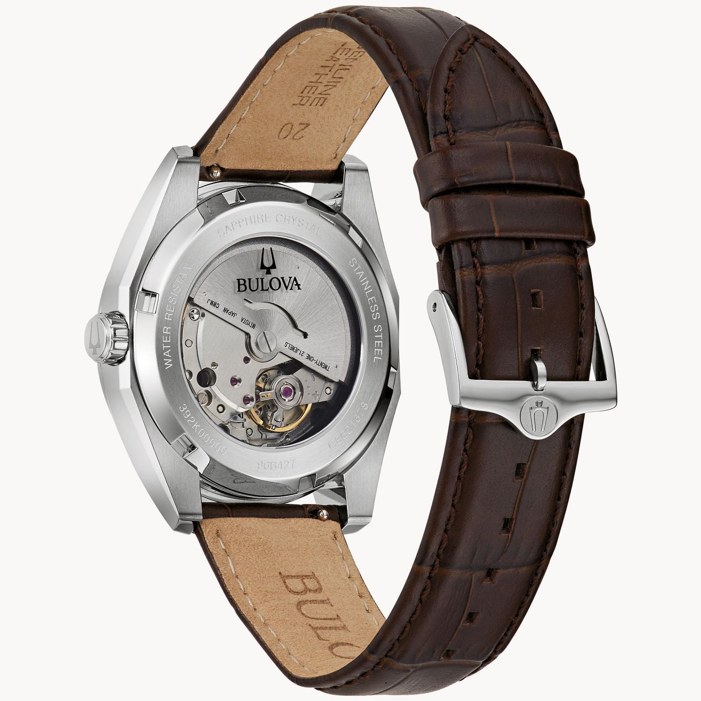 Bulova Surveyor de caballero pulsera de piel – 96B427