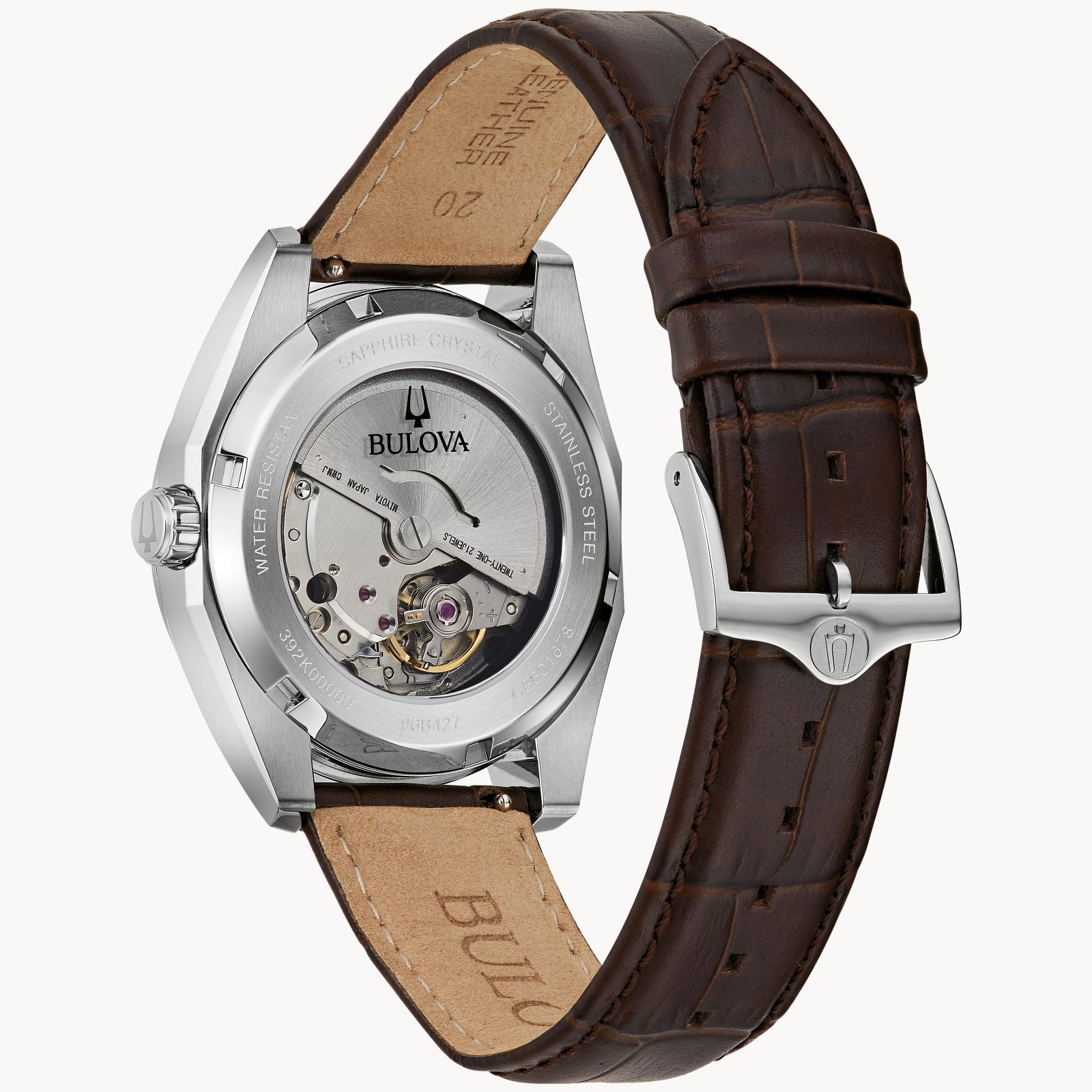 Bulova Surveyor de caballero pulsera de piel – 96B427
