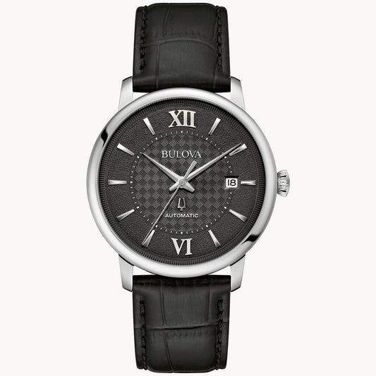 Bulova Hudson de caballero pulsera de cuero – 96B441