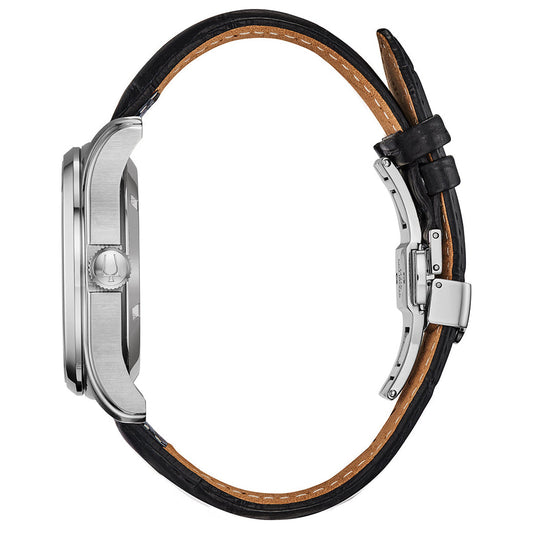 Bulova Wilton Classic automático de hombre correa de cuero – 96C141