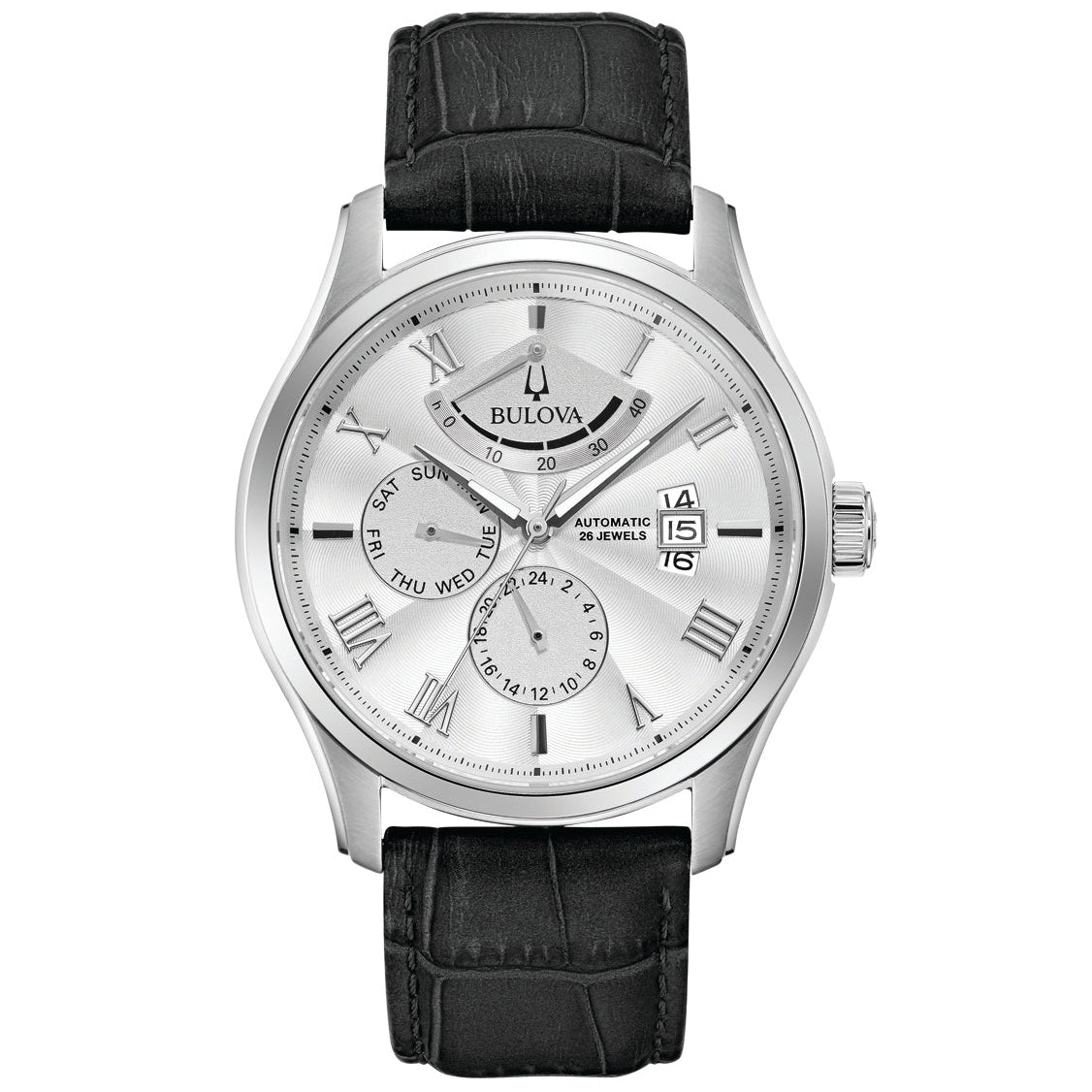 Bulova Wilton Classic automático de hombre correa de cuero – 96C141