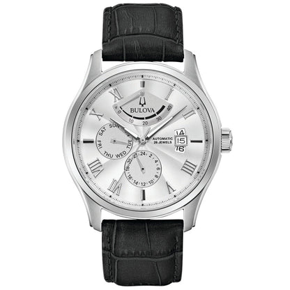 Bulova Wilton Classic automático de hombre correa de cuero – 96C141