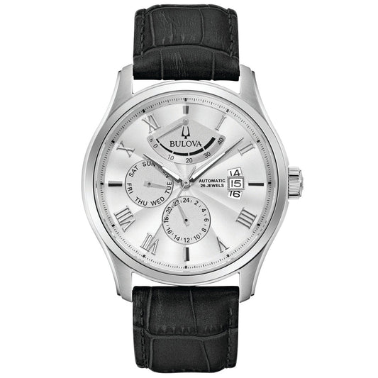 Bulova Wilton Classic automático de hombre correa de cuero – 96C141
