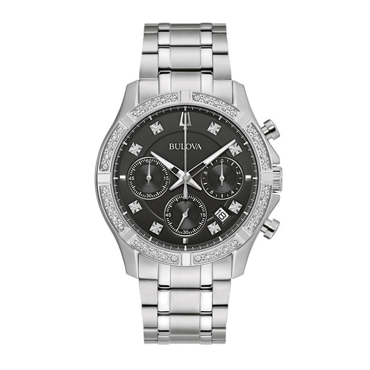 Bulova Classic Diamond de hombre correa de metal – 96J119