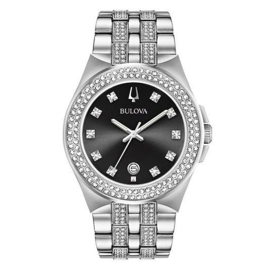 Bulova Classic Crystal de hombre correa de metal – 96K102