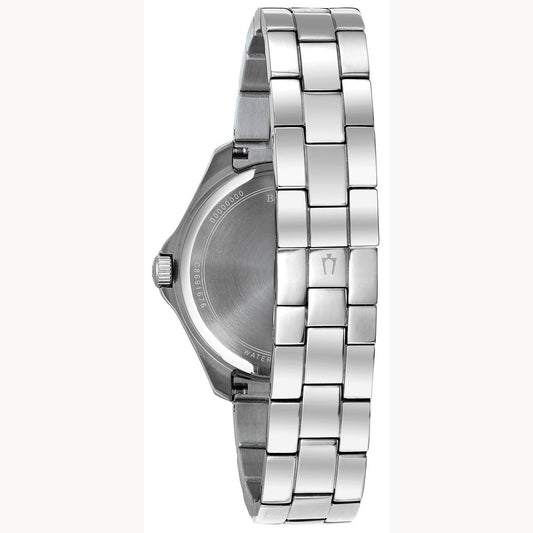 Bulova Crystal de dama pulsera de metal – 96L236