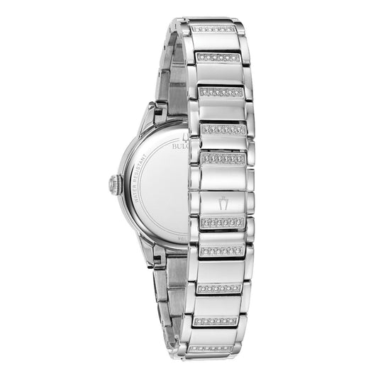 Bulova Crystal de dama correa de metal – 96L260