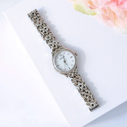 96L312 Reloj Bulova Crystal de dama pulsera de metal 29 mm