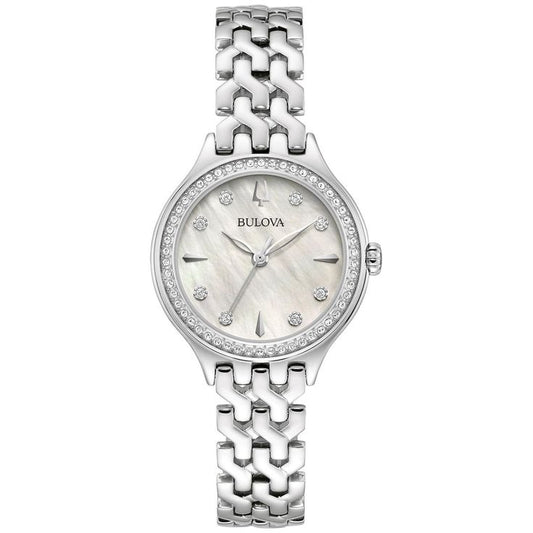 Bulova Crystal de dama pulsera de metal 29 mm – 96L312