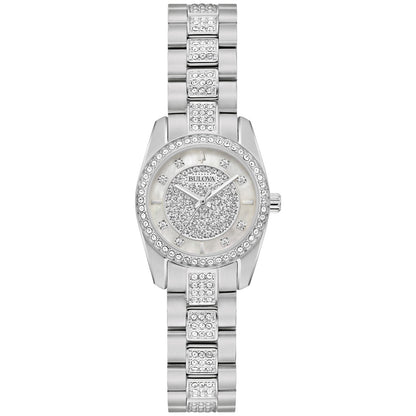 Bulova Crystal de señorita pulsera de metal – 96L313