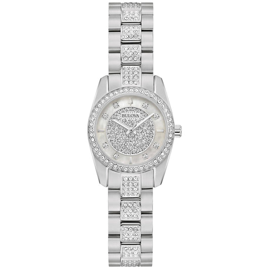 Bulova Crystal de señorita pulsera de metal – 96L313