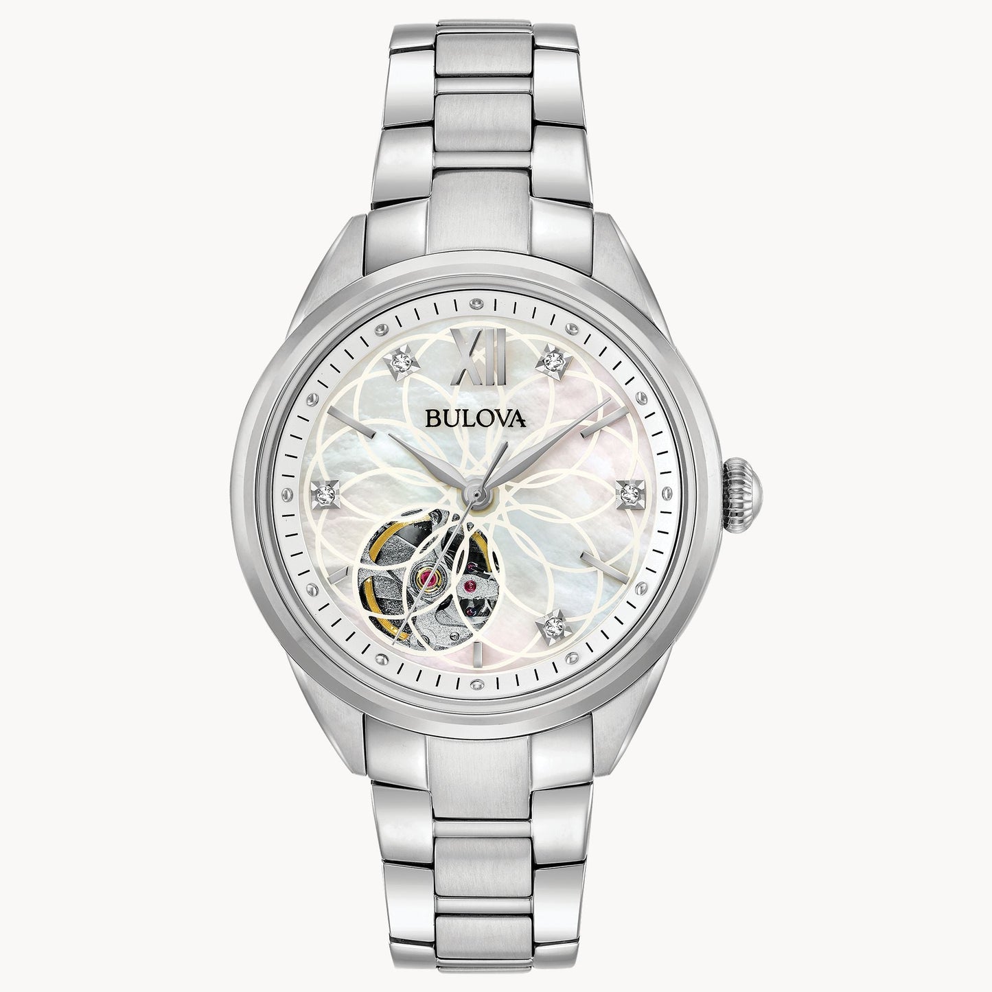 Bulova Sutton de dama correa de metal – 96P181