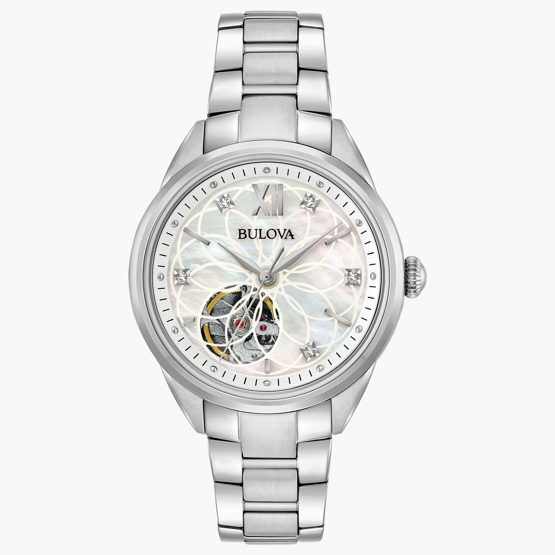 Bulova Sutton de dama correa de metal – 96P181