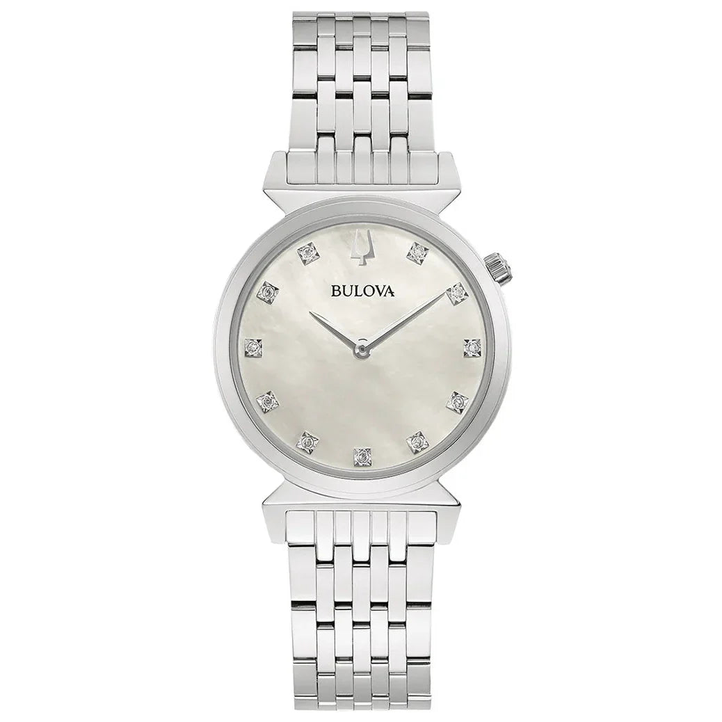 96P216 Reloj Bulova Regatta de dama pulsera de metal 30mm