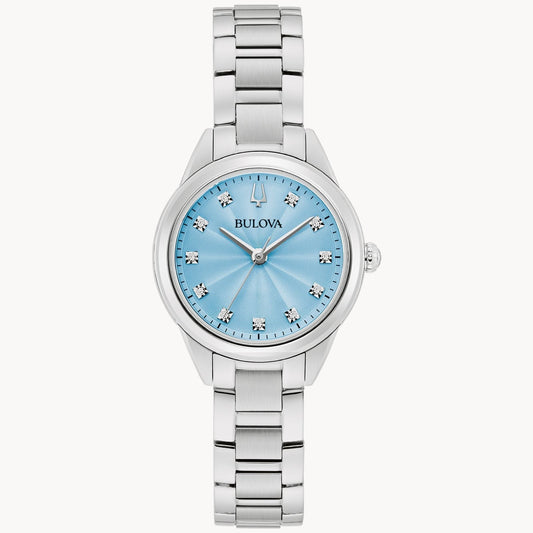 Bulova Sutton de mujer pulsera de metal 28 mm – 96P250