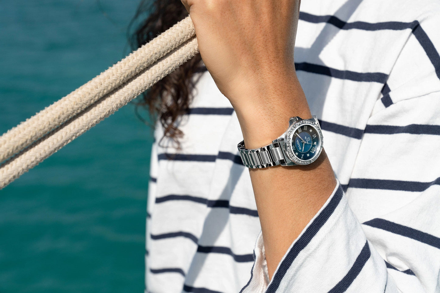 Bulova Marine Star de mujer correa de metal – 96R215