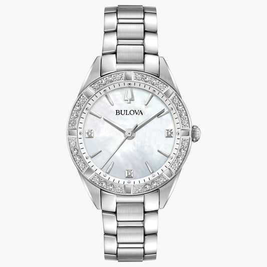Bulova Sutton de mujer correa de metal 32 mm – 96R228