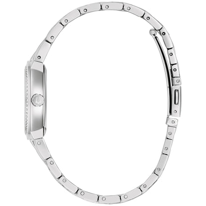 96X163 Reloj Bulova Crystal de dama pulsera de metal
