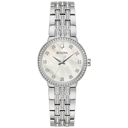 Bulova Crystal de dama pulsera de metal – 96X163