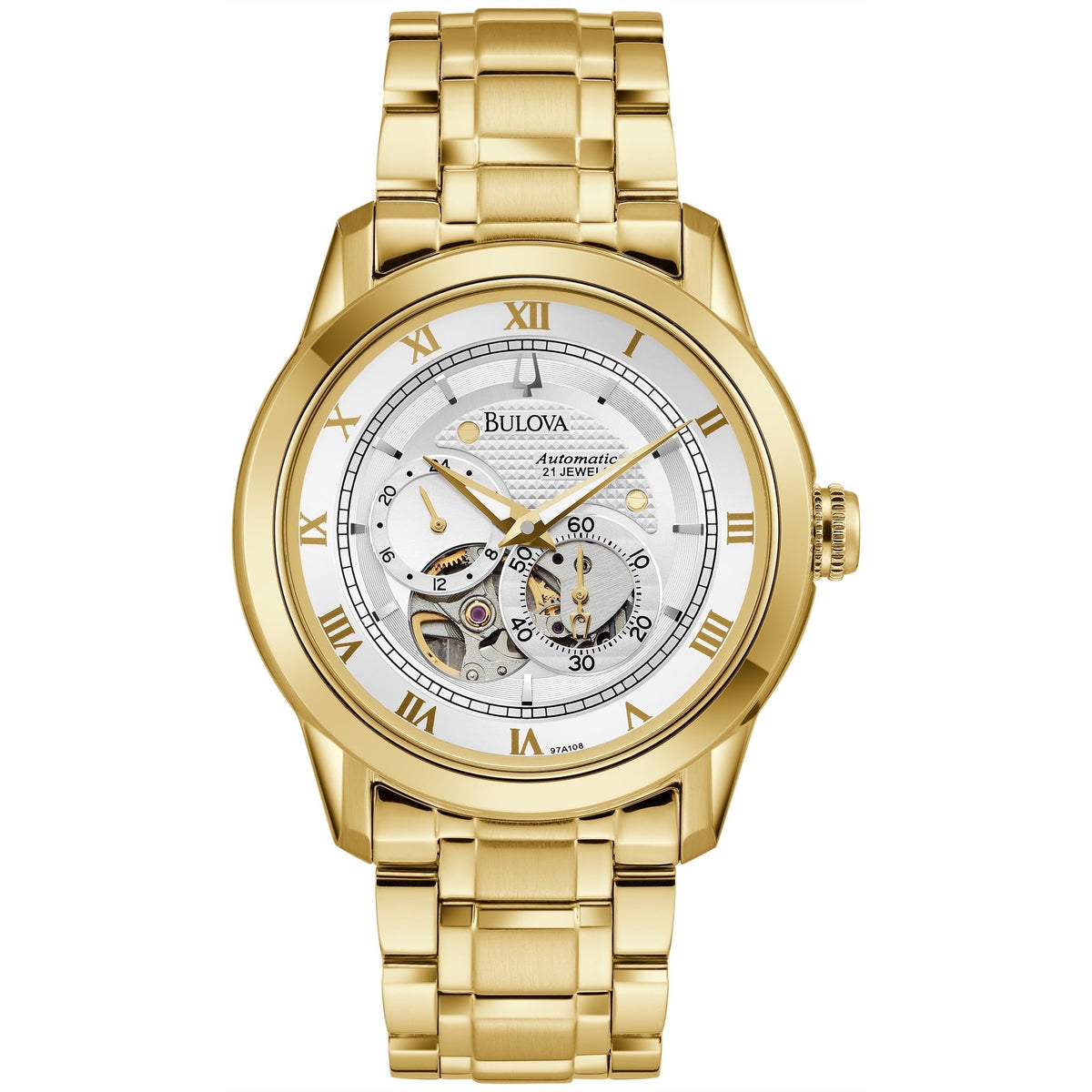 Bulova Sutton Classic de caballero pulsera de metal – 97A108