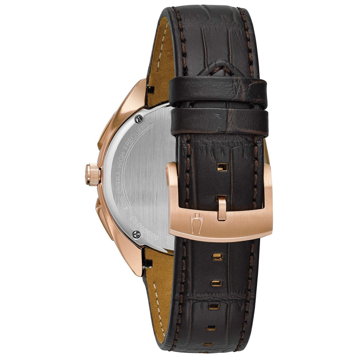 Bulova Curv de hombre correa de cuero – 97A124