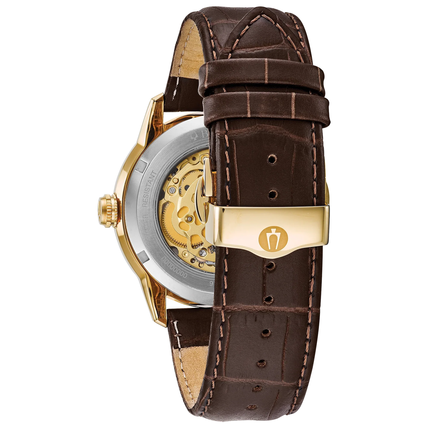 Bulova Sutton de hombre banda de piel – 97A138