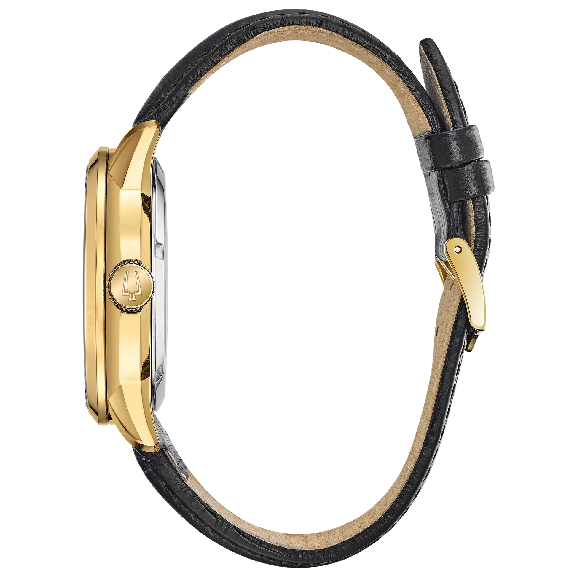 Bulova Sutton de hombre banda de piel – 97A138