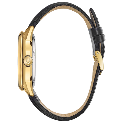 Bulova Sutton de hombre banda de piel – 97A138