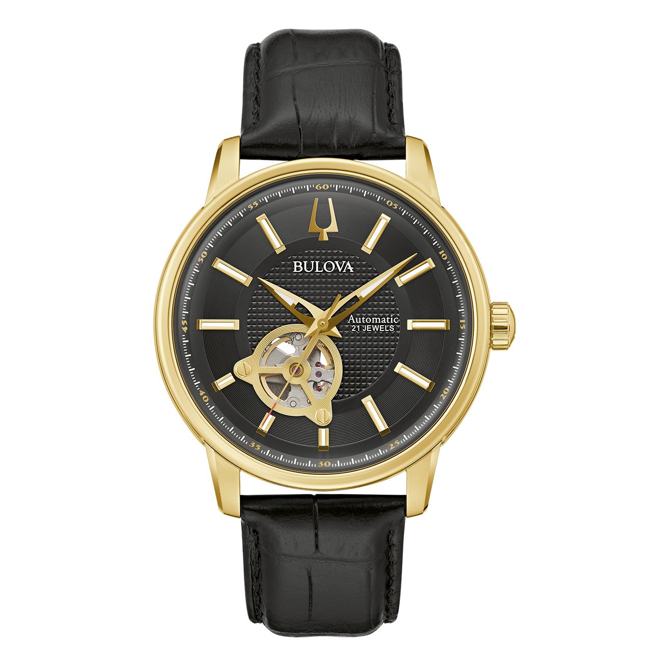 Bulova Wilton para Caballero correa de piel – 97A166