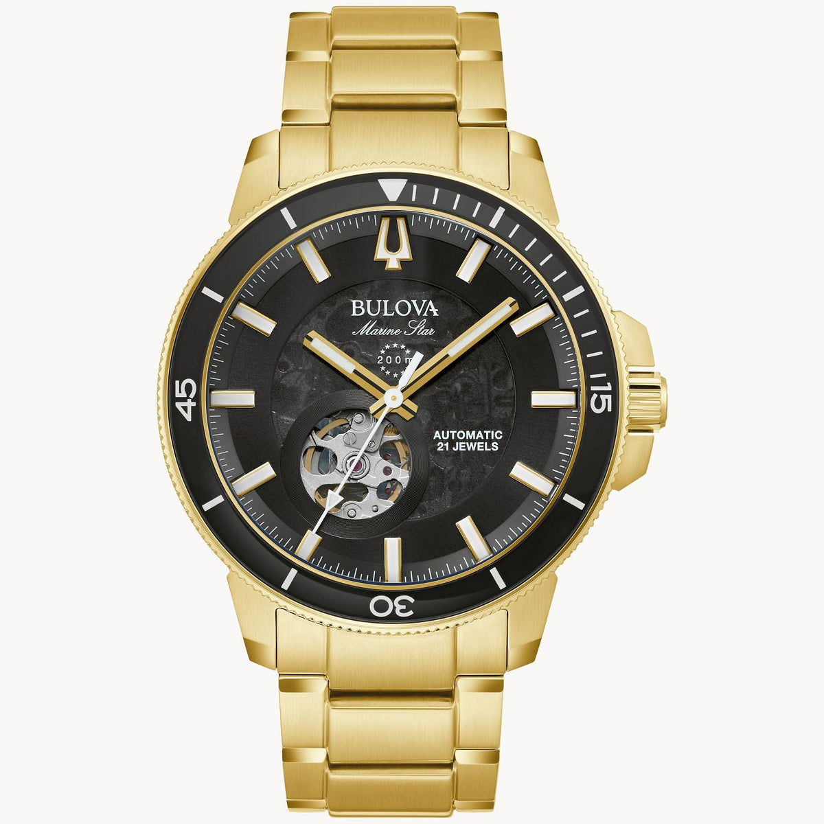 Bulova Marine Star de hombre pulsera de metal – 97A174