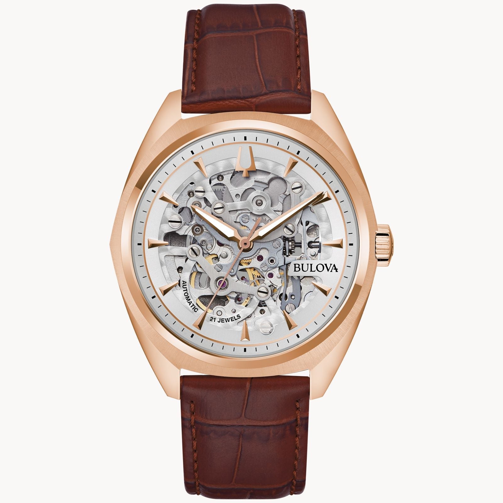 Bulova Surveyor de hombre pulsera de cuero 41mm – 97A175