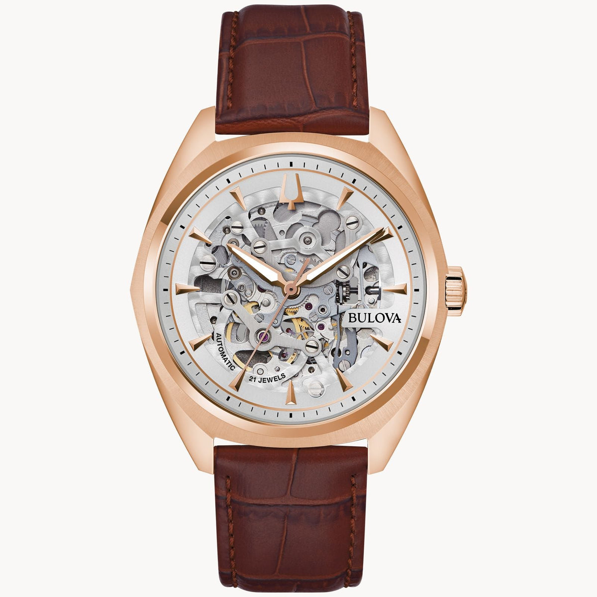 Bulova Surveyor de hombre pulsera de cuero 41mm – 97A175