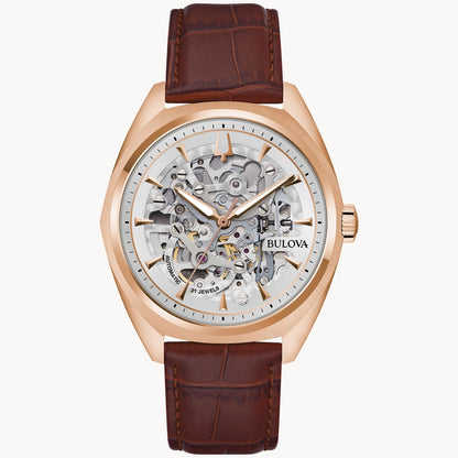 Bulova Surveyor de hombre pulsera de cuero 41mm – 97A175
