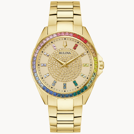 Bulova Phantom Crystal de hombre correa de metal – 97A179
