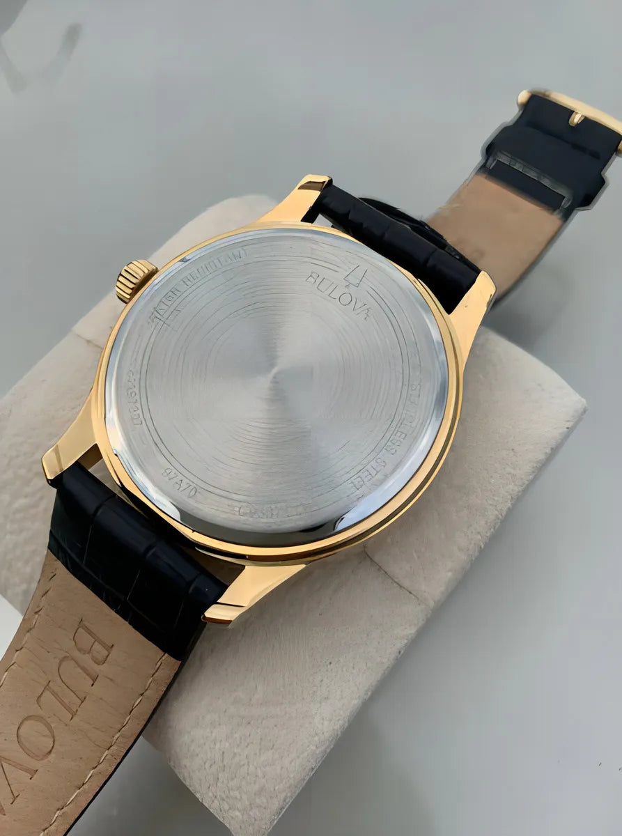 Bulova Corporate de caballero pulsera de cuero – 97A70