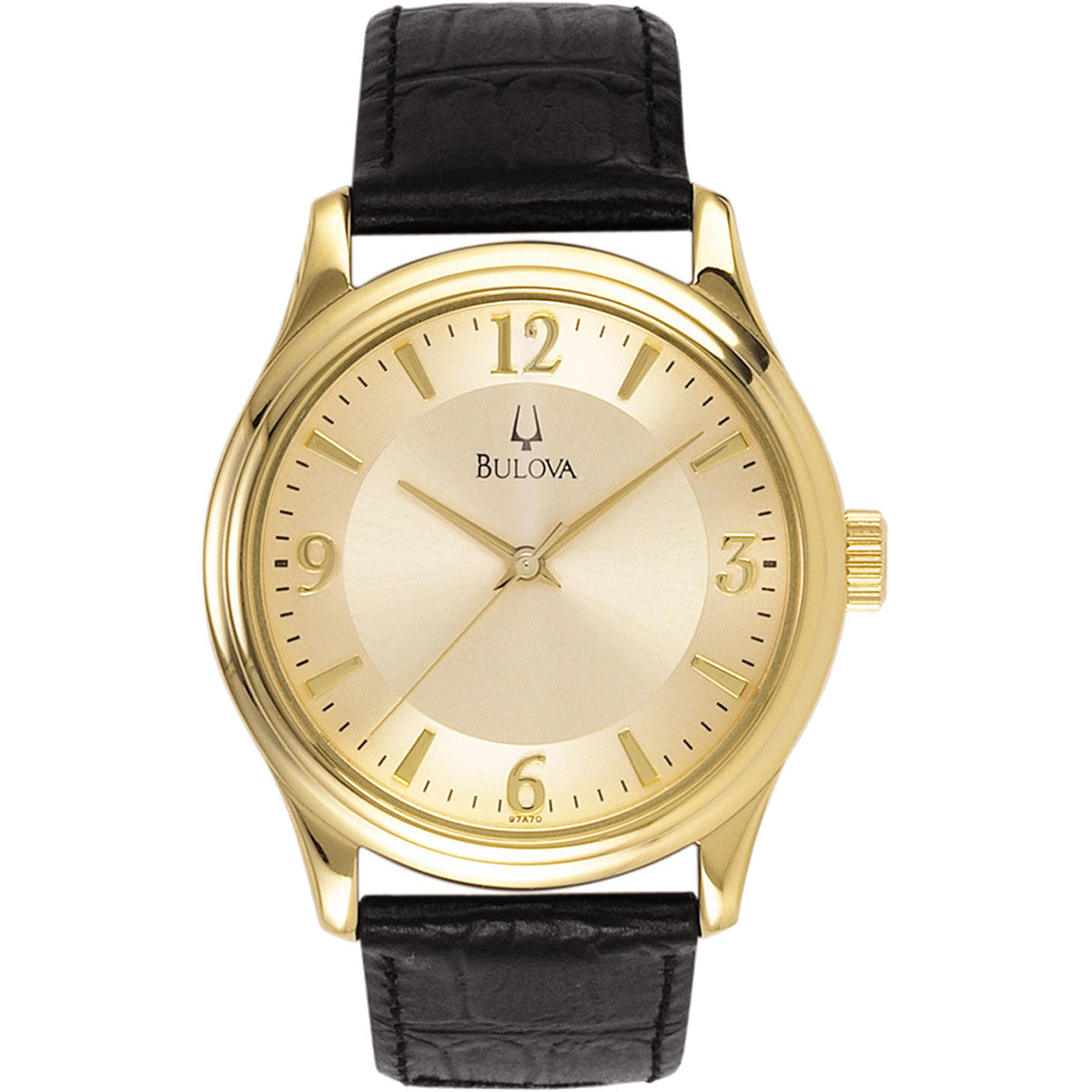 Bulova Corporate de caballero pulsera de cuero – 97A70
