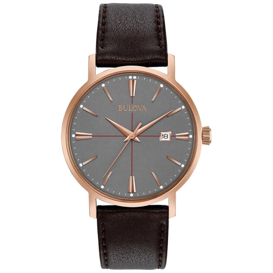 Bulova Classic Unisex correa de cuero – 97B154