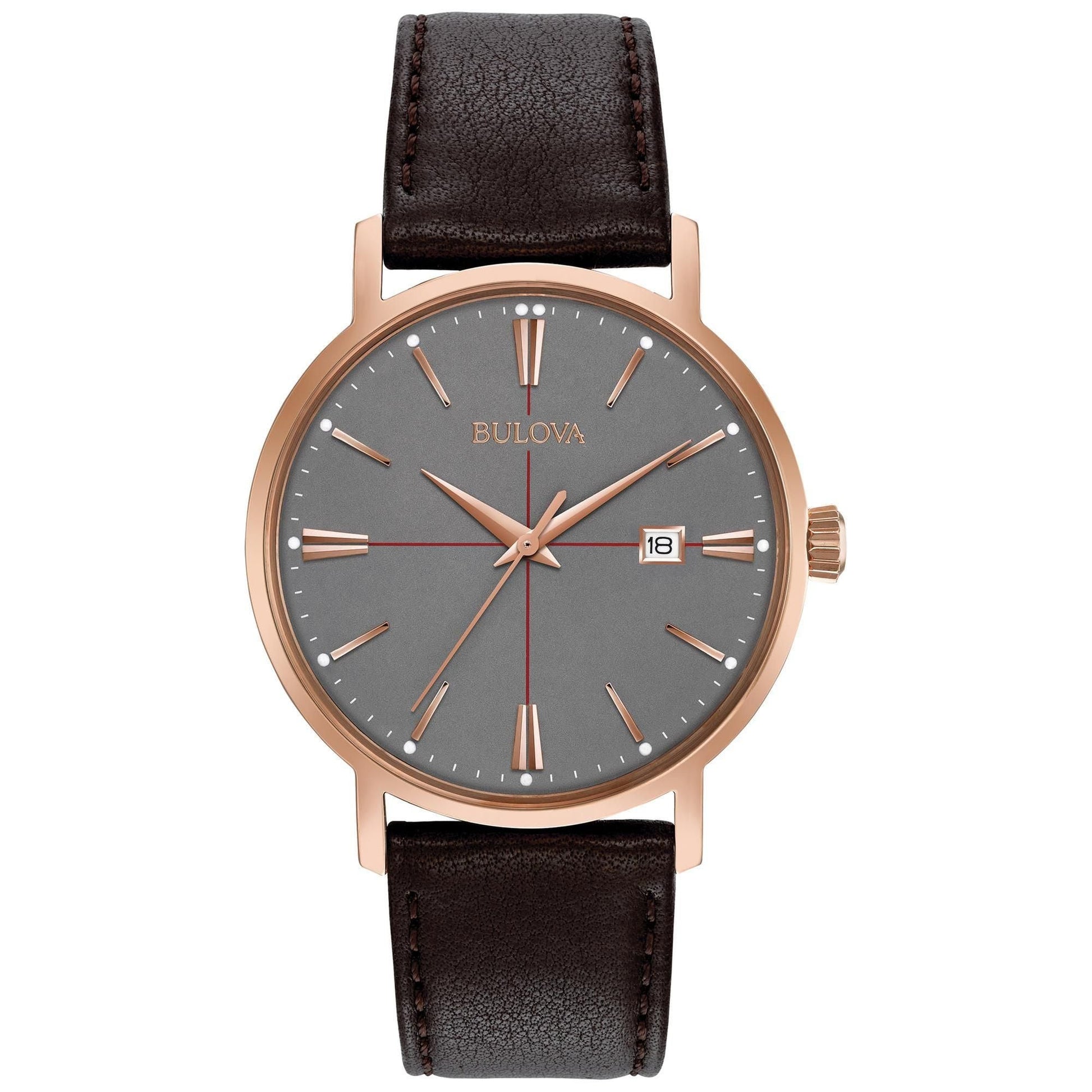 Bulova Classic Unisex correa de cuero – 97B154