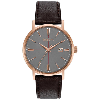 Bulova Classic Unisex correa de cuero – 97B154