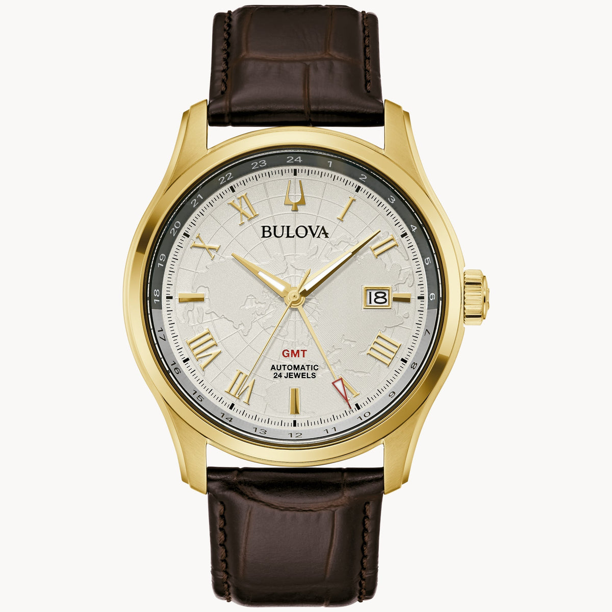 Bulova Wilton de hombre correa de piel – 97B210