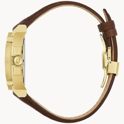 Bulova Icon de caballero pulsera de cuero 40 mm – 97B216