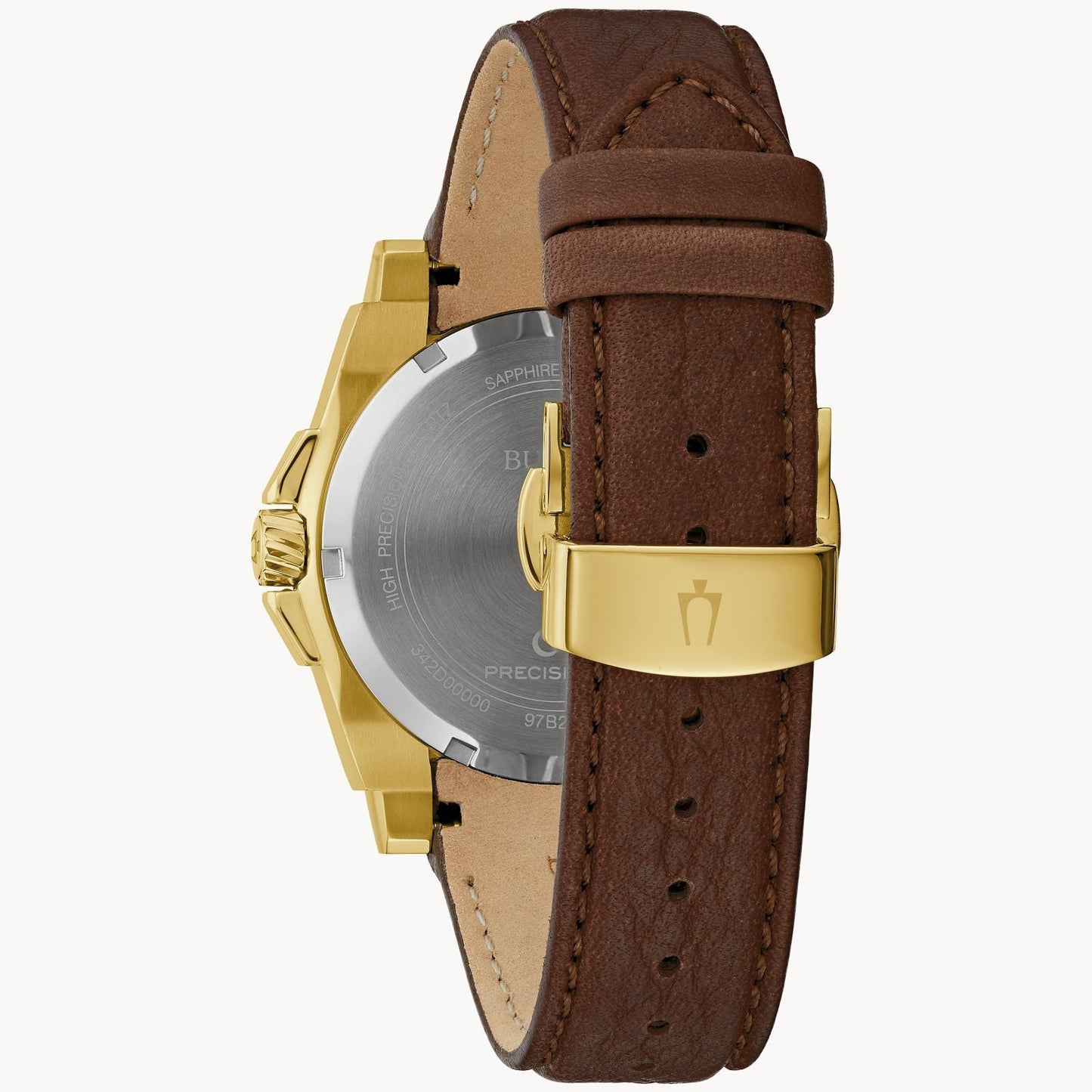 Bulova Icon de caballero pulsera de cuero 40 mm – 97B216