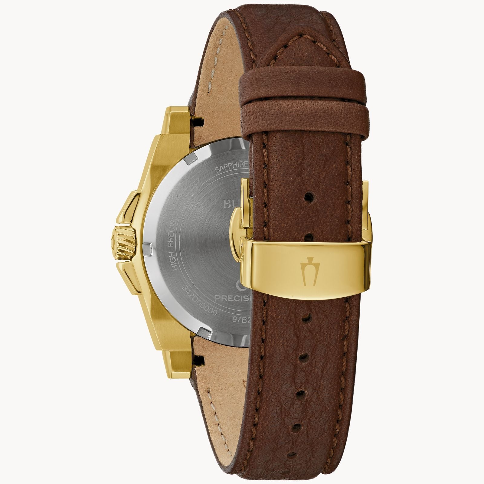 Bulova Icon de caballero pulsera de cuero 40 mm – 97B216