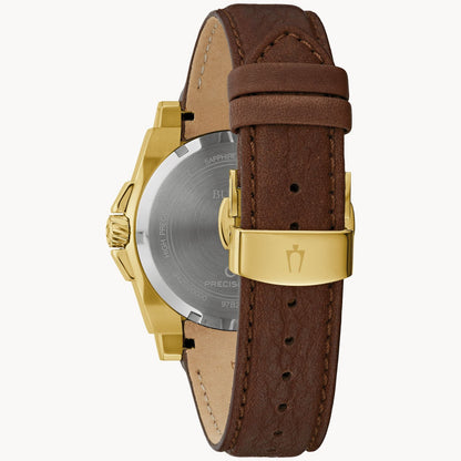 Bulova Icon de caballero pulsera de cuero 40 mm – 97B216