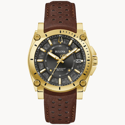 Bulova Icon de caballero pulsera de cuero 40 mm – 97B216