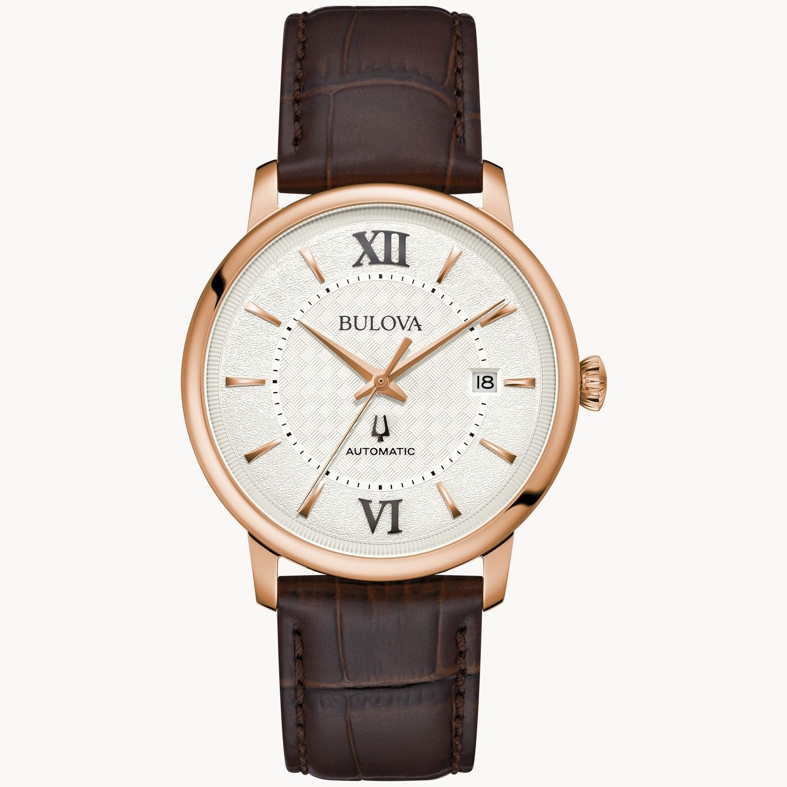 Bulova Hudson de caballero pulsera de piel 40mm – 97B225